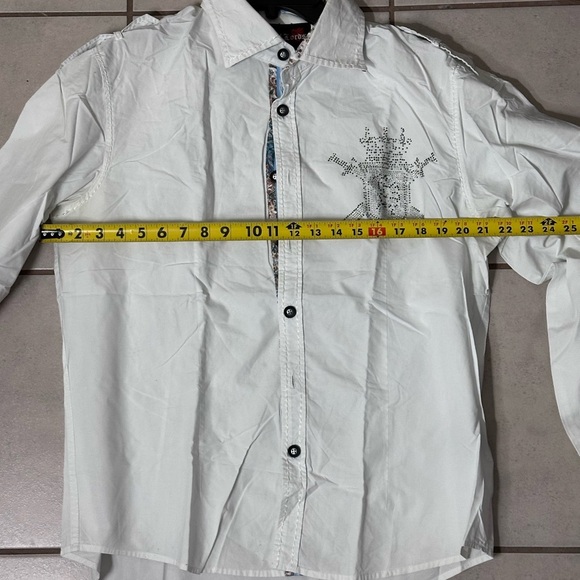 House of Lords Men White long sleeve‎ button down shirt size XL - Picture 7 of 7